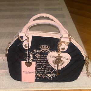 Juicy Couture Black and Pink Satchel